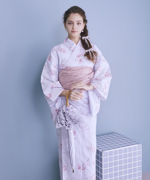 Maison de FLEUR（メゾンドフルール）の「ローズリボンセパレート浴衣（浴衣・レディース・サックスブルー/ピンク/アイボリー・FREE）」の20枚目の写真