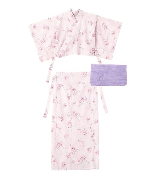 Maison de FLEUR（メゾンドフルール）の「ローズリボンセパレート浴衣（浴衣・レディース・サックスブルー/ピンク/アイボリー・FREE）」の21枚目の写真