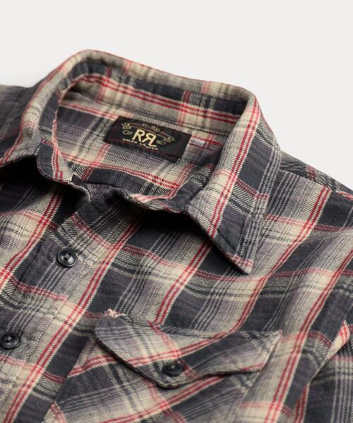 RRL(ダブル アール エル)の「チェック ツイル ワークシャツ(シャツ/ブラウス・メンズ・グレー系・S/M/L/XL/XS/XXL)」の7枚目の写真