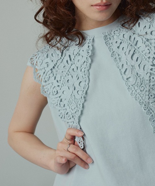 W:Huku(フーク)の「【W:Huku / シルキータッチコットン】ビッグカラー ノースリーブ トップス / Silky-Touch Cotton Big Collar Sleeveless Top(シャツ/ブラウス・レディース・カーキ系/ブルー/ブラック/オフホワイト・FREE)」の8枚目の写真