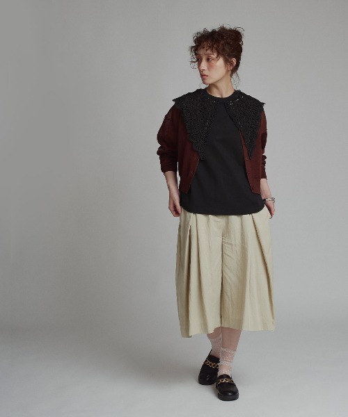 W:Huku(フーク)の「【W:Huku / シルキータッチコットン】ビッグカラー ノースリーブ トップス / Silky-Touch Cotton Big Collar Sleeveless Top(シャツ/ブラウス・レディース・カーキ系/ブルー/ブラック/オフホワイト・FREE)」の20枚目の写真