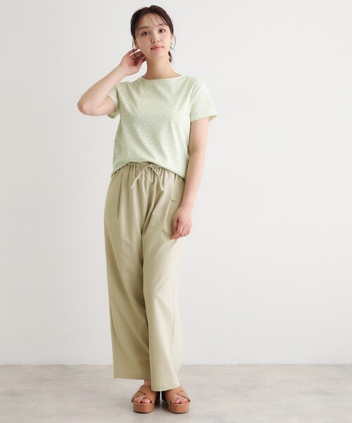 LAURA ASHLEY(ローラアシュレイ)の「【接触冷感/抗ピル/UVカット/2WAYストレッチ】多機能セミワイドパンツ(その他パンツ・レディース・ダークブラウン/ライトベージュ・40/38)」の8枚目の写真