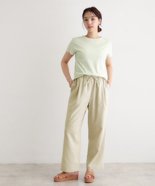 LAURA ASHLEY(ローラアシュレイ)の「【接触冷感/抗ピル/UVカット/2WAYストレッチ】多機能セミワイドパンツ(その他パンツ・レディース・ダークブラウン/ライトベージュ・40/38)」の9枚目の写真