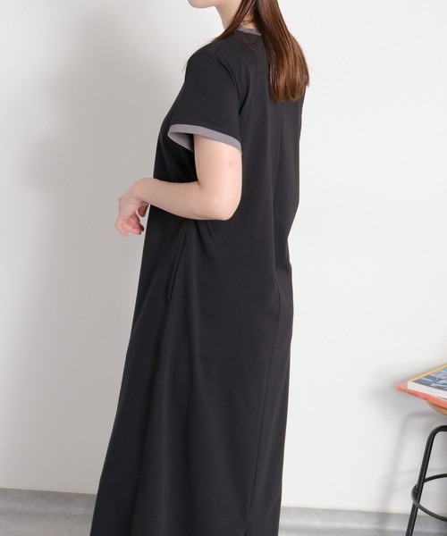 cepo(セポ)の「〈接触冷感 ICE TEE〉配色ショートスリーブカットワンピース(ワンピース・レディース・ブラウン/ブラック・M)」の11枚目の写真