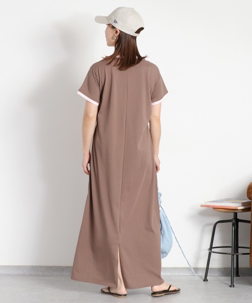 cepo(セポ)の「〈接触冷感 ICE TEE〉配色ショートスリーブカットワンピース(ワンピース・レディース・ブラウン/ブラック・M)」の20枚目の写真