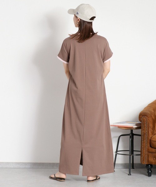 cepo(セポ)の「〈接触冷感 ICE TEE〉配色ショートスリーブカットワンピース(ワンピース・レディース・ブラウン/ブラック・M)」の21枚目の写真