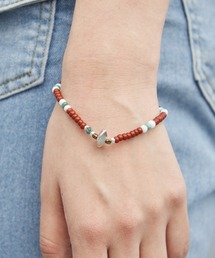 SunKu/サンク Vintage Beads Bracelet  ヴィンテージビーズ ターコイズ ブレスレット ブラウン メンズ レディース 2026年 夏 夏服