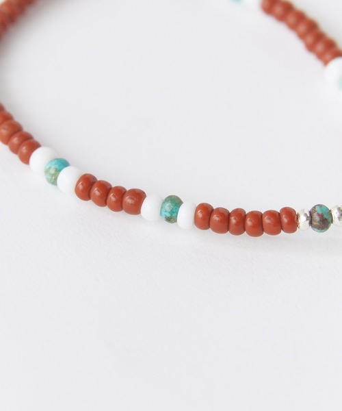 SunKu(サンク)の「SunKu/サンク Vintage Beads Bracelet ヴィンテージビーズ ターコイズ ブレスレット ブラウン メンズ レディース 2026年 夏 夏服(ブレスレット・メンズ・ブラウン・FREE)」の8枚目の写真