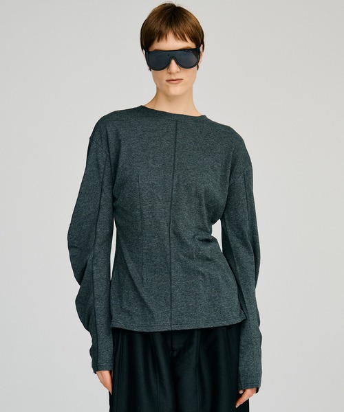 PRANK PROJECT(プランクプロジェクト)の「【2026Autumn Pre-Order】2WAYジャージカーディガン / 2-Way Jersey Cardigan(カーディガン/ボレロ・レディース・ブラック/チャコールグレー/マルチ・FREE)」の4枚目の写真