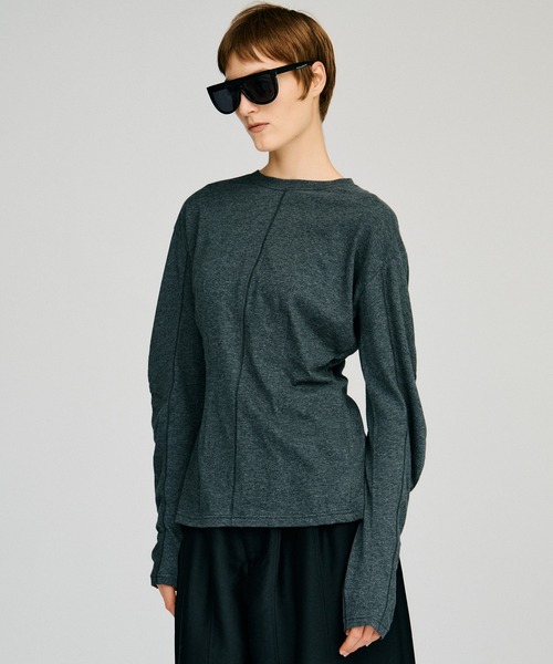 PRANK PROJECT(プランクプロジェクト)の「【2026Autumn Pre-Order】2WAYジャージカーディガン / 2-Way Jersey Cardigan(カーディガン/ボレロ・レディース・ブラック/チャコールグレー/マルチ・FREE)」の5枚目の写真