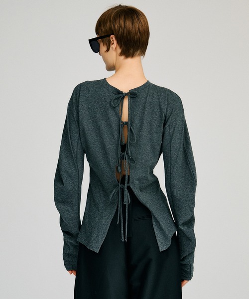 PRANK PROJECT(プランクプロジェクト)の「【2026Autumn Pre-Order】2WAYジャージカーディガン / 2-Way Jersey Cardigan(カーディガン/ボレロ・レディース・ブラック/チャコールグレー/マルチ・FREE)」の6枚目の写真