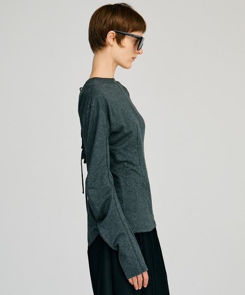 PRANK PROJECT(プランクプロジェクト)の「【2026Autumn Pre-Order】2WAYジャージカーディガン / 2-Way Jersey Cardigan(カーディガン/ボレロ・レディース・ブラック/チャコールグレー/マルチ・FREE)」の7枚目の写真