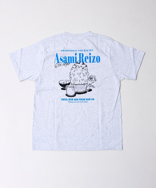 FREDY MAC（フレディーマック）の「【Duckster×阿左美冷蔵】コラボ かき氷と白玉Tシャツ ユニセックス（Tシャツ/カットソー・メンズ・ライトグレー/ホワイト/ライトグリーン・M/L）」の2枚目の写真