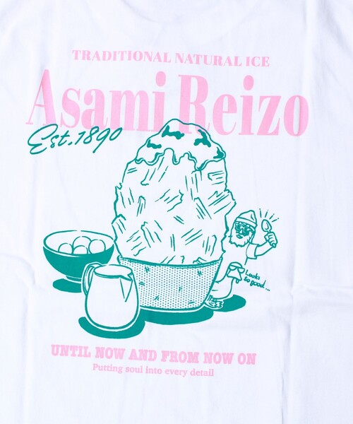 FREDY MAC（フレディーマック）の「【Duckster×阿左美冷蔵】コラボ かき氷と白玉Tシャツ ユニセックス（Tシャツ/カットソー・メンズ・ライトグレー/ホワイト/ライトグリーン・M/L）」の11枚目の写真