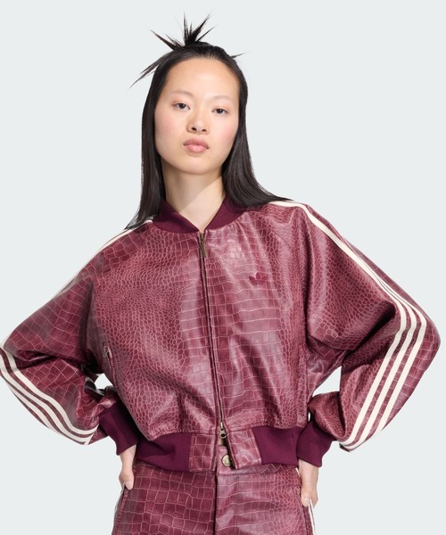 adidas(アディダス)の「プレザー ジャケット / アディダスオリジナルス adidas Originals(ブルゾン・レディース・レッド・X-LARGE/X-SMALL/LARGE/XX-LARGE/SMALL/MEDIUM)」の1枚目の写真