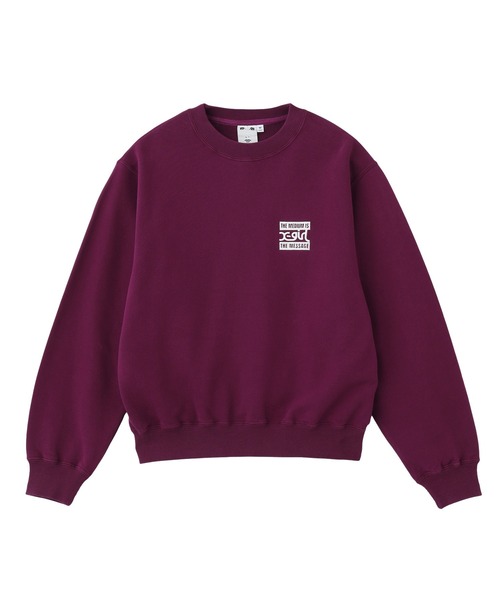X-girl（エックスガール）の「BOX AND MILLS LOGO PATCH SWEATSHIRT（スウェット・レディース・パープル/ブラウン/ブラック・S/M/L）」の14枚目の写真