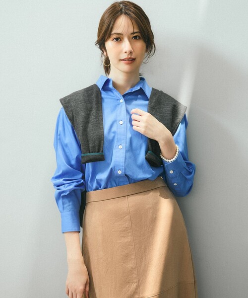 23区 S(ニジュウサンクチイサイサイズ)の「CANCLINI ベーシック シャツ(シャツ/ブラウス・レディース・ブルー系その他/オレンジ系その他/ホワイト系/ブルー系/ブラウン系その他・32/34)」の4枚目の写真