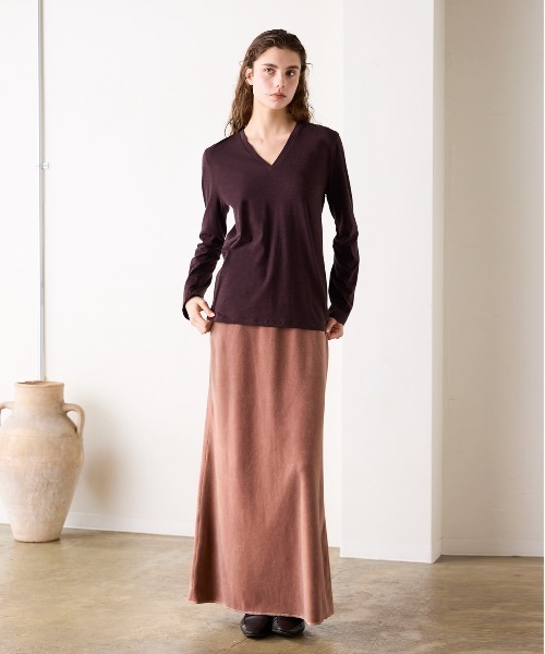 WALANCE(ワランス)の「COTTON CASHMERE V-NECK T(Tシャツ/カットソー・レディース・オフホワイト・FREE)」の6枚目の写真