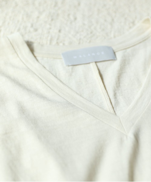 WALANCE(ワランス)の「COTTON CASHMERE V-NECK T(Tシャツ/カットソー・レディース・オフホワイト・FREE)」の20枚目の写真