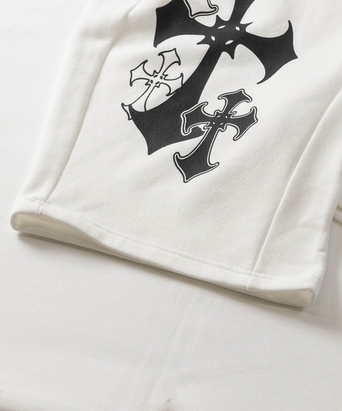 JOHN'S CLOSET(ジョンズクローゼット)の「【31】クロスプリント カーブシルエット ワイドスウェットパンツ セットアップ展開有(スウェットパンツ・メンズ・ブラック系その他/ブラック/ホワイト・LARGE/MEDIUM)」の10枚目の写真