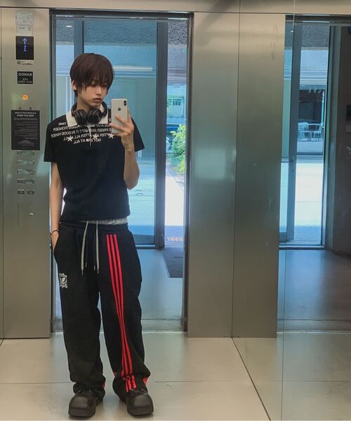 LANARCHIVE（ランアーカイブ）の「[0155] セイギンレイヤードトラックトレーニングパンツ - ブラック（スウェットパンツ・レディース・ブラック・FREE）」の8枚目の写真