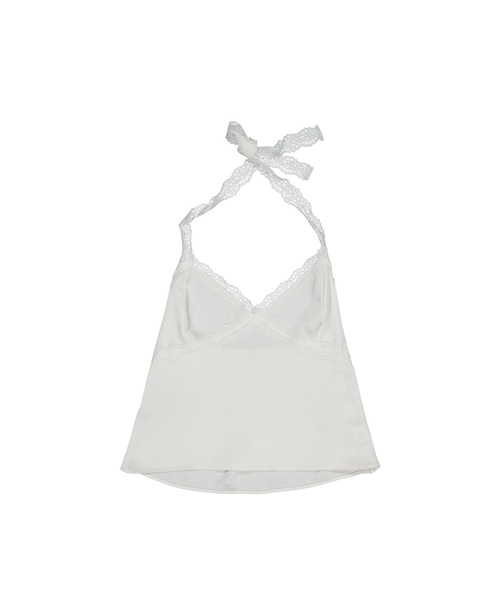 WAVEGIRL(ウェーブガール)の「Jenny Satin Tank (4color)(Tシャツ/カットソー・レディース・アイボリー/ライトグリーン/PINK/ブラック・FREE)」の1枚目の写真