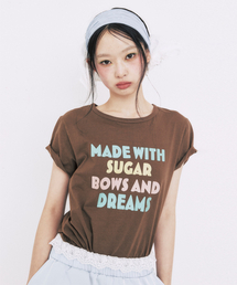 COLOR LETTERING T-SHIRTS_BROWN