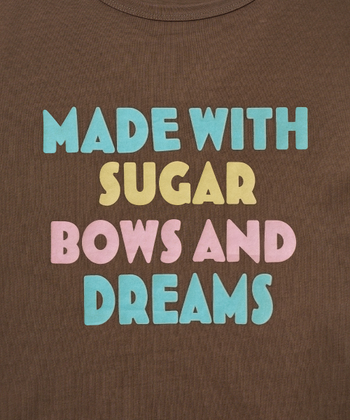 YOUHEE(ユヒ)の「COLOR LETTERING T-SHIRTS_BROWN(Tシャツ/カットソー・レディース・その他・FREE)」の5枚目の写真