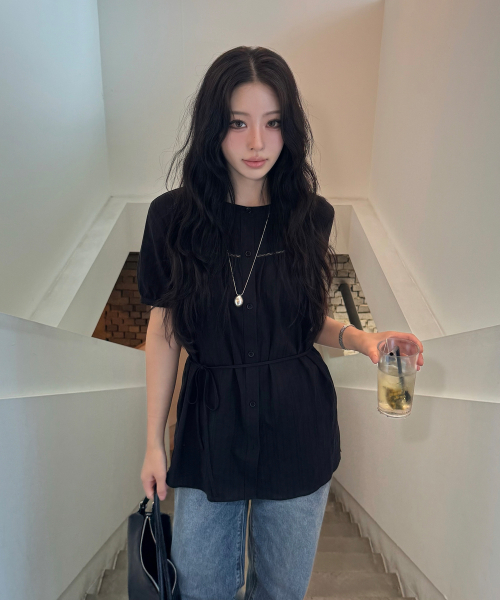 PLAC WOMEN(プレイス・ウィメン)の「レースポイントロングブラウス2カラー(シャツ/ブラウス・レディース・ブラック/アイボリー・O/S)」の4枚目の写真