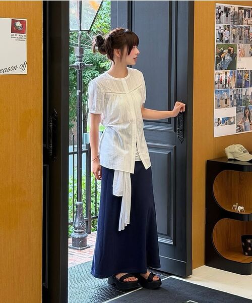 PLAC WOMEN(プレイス・ウィメン)の「レースポイントロングブラウス2カラー(シャツ/ブラウス・レディース・ブラック/アイボリー・O/S)」の15枚目の写真