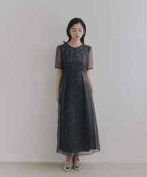 グロッシーサテンバックリボンドレス / glossy satin back ribbon
