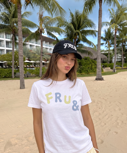 FRUAND(フルアンド)の「FALLING LETTERING T-SHIRT_2COLOR(Tシャツ/カットソー・レディース・その他/チャコール/ホワイト・FREE)」の5枚目の写真