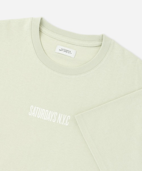 Saturdays NYC(サタデーズ ニューヨークシティ )の「SATURDAYS N.Y.C. SS Tee(Tシャツ/カットソー・メンズ・ミント/オフホワイト/ネイビー・L/S/M)」の4枚目の写真