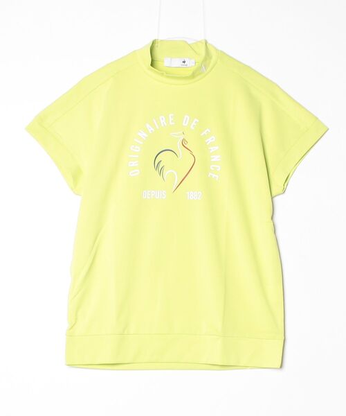 le coq sportif GOLF（ルコックスポルティフゴルフ）の「ルコックゴルフ　【ワイドシルエット】半袖モックシャツ（その他トップス・レディース・ピンク/ホワイト/ライトイエロー/ブルー/ネイビー・M/XL/L/XXL/S）」の4枚目の写真