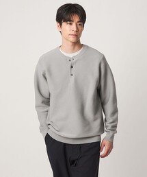 【WEB限定】ガーター編み ヘンリーネック ニット