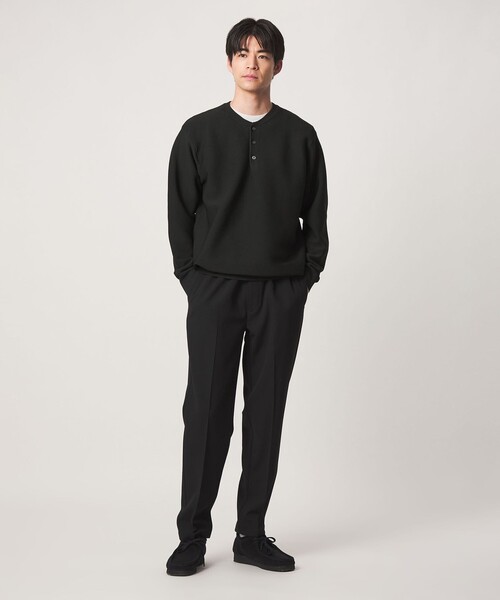 green label relaxing(グリーンレーベルリラクシング)の「【WEB限定】ガーター編み ヘンリーネック ニット(ニット/セーター・メンズ・モカ/ブラック/ライトグレー・S/L/XL/M)」の18枚目の写真