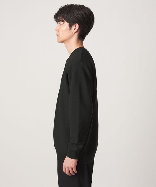 green label relaxing(グリーンレーベルリラクシング)の「【WEB限定】ガーター編み ヘンリーネック ニット(ニット/セーター・メンズ・モカ/ブラック/ライトグレー・S/L/XL/M)」の21枚目の写真