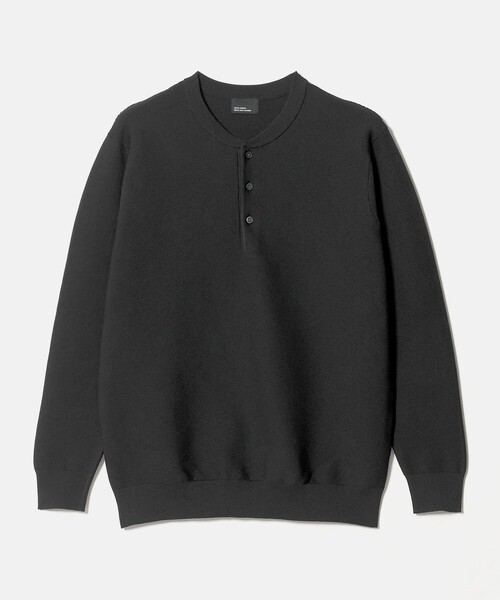 green label relaxing(グリーンレーベルリラクシング)の「【WEB限定】ガーター編み ヘンリーネック ニット(ニット/セーター・メンズ・モカ/ブラック/ライトグレー・S/L/XL/M)」の17枚目の写真