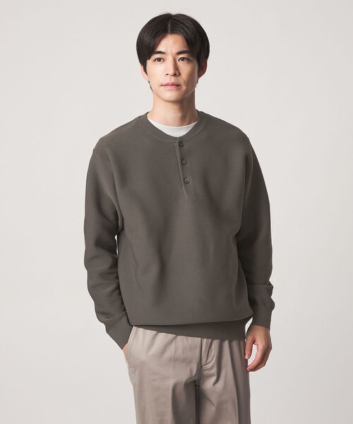 green label relaxing(グリーンレーベルリラクシング)の「【WEB限定】ガーター編み ヘンリーネック ニット(ニット/セーター・メンズ・モカ/ブラック/ライトグレー・S/L/XL/M)」の22枚目の写真