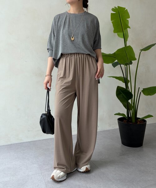 Jena espace merveilleux(ジェナ エスパスメルヴェイユ)の「ダンボール5分袖カットソー(Tシャツ/カットソー・レディース・ブラウン/グレー・FREE)」の17枚目の写真