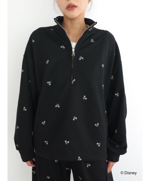 TRUNC(トランクエイティーエイト)の「Disney/Mickey Mouse Design Sweatshirt(スウェット・レディース・ベージュ/ブラック・FREE)」の2枚目の写真