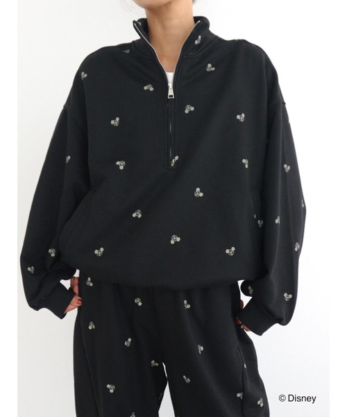 TRUNC(トランクエイティーエイト)の「Disney/Mickey Mouse Design Sweatshirt(スウェット・レディース・ベージュ/ブラック・FREE)」の7枚目の写真