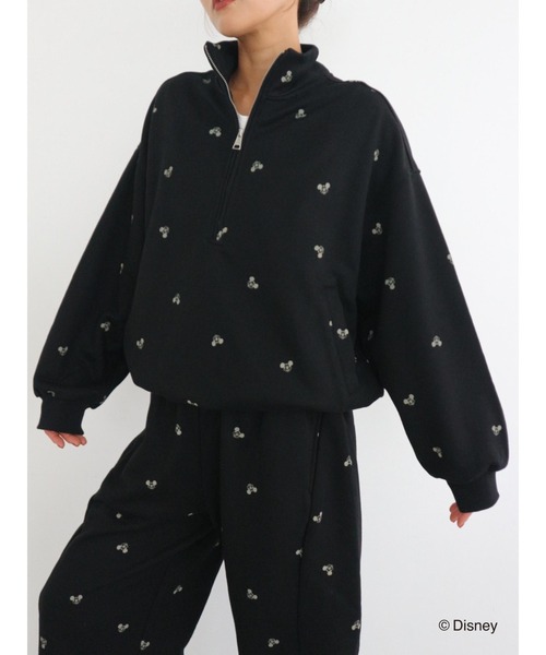 TRUNC(トランクエイティーエイト)の「Disney/Mickey Mouse Design Sweatshirt(スウェット・レディース・ベージュ/ブラック・FREE)」の9枚目の写真