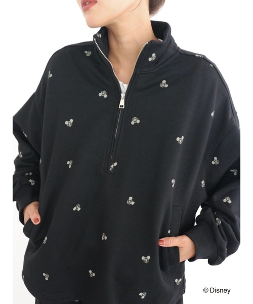 TRUNC(トランクエイティーエイト)の「Disney/Mickey Mouse Design Sweatshirt(スウェット・レディース・ベージュ/ブラック・FREE)」の8枚目の写真