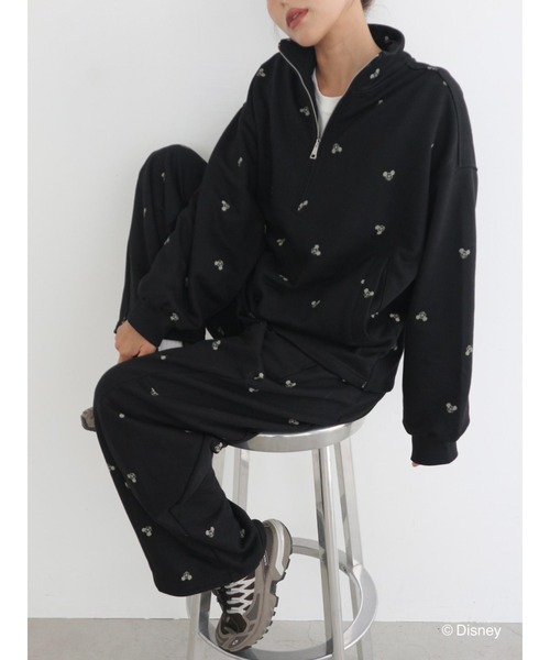 TRUNC(トランクエイティーエイト)の「Disney/Mickey Mouse Design Sweatshirt(スウェット・レディース・ベージュ/ブラック・FREE)」の13枚目の写真