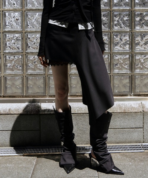 JOSE MOON（ジョゼムーン）の「IREGULARHEM MINI SKIRT/イレギュラーヘムスカート（スカート・レディース・グレー/ブラック・36/38）」の20枚目の写真