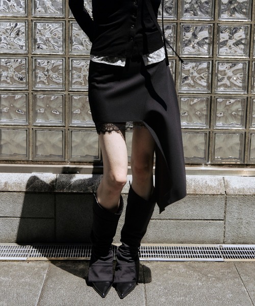 JOSE MOON（ジョゼムーン）の「IREGULARHEM MINI SKIRT/イレギュラーヘムスカート（スカート・レディース・グレー/ブラック・36/38）」の21枚目の写真