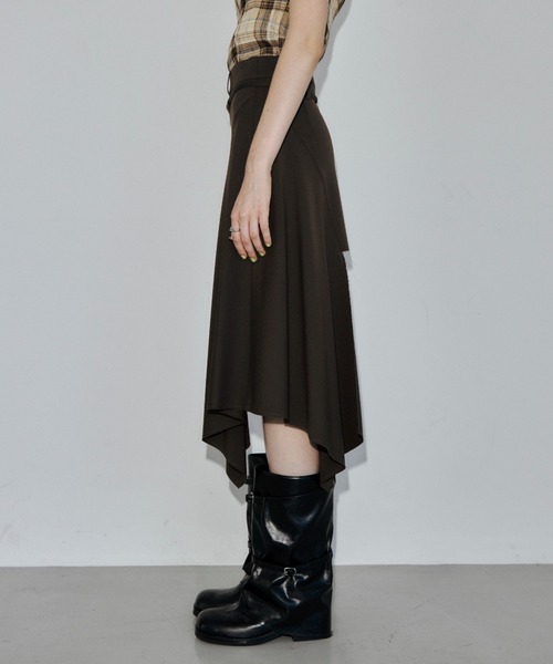 JOSE MOON（ジョゼムーン）の「IREGULARHEM MINI SKIRT/イレギュラーヘムスカート（スカート・レディース・グレー/ブラック・36/38）」の13枚目の写真