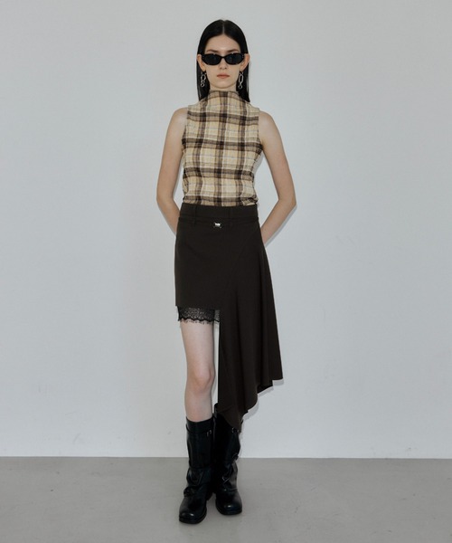 JOSE MOON（ジョゼムーン）の「IREGULARHEM MINI SKIRT/イレギュラーヘムスカート（スカート・レディース・グレー/ブラック・36/38）」の15枚目の写真