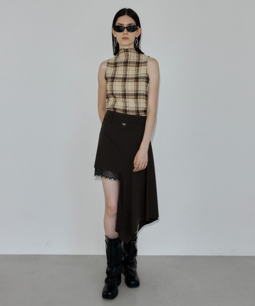 JOSE MOON（ジョゼムーン）の「IREGULARHEM MINI SKIRT/イレギュラーヘムスカート（スカート・レディース・グレー/ブラック・36/38）」の16枚目の写真